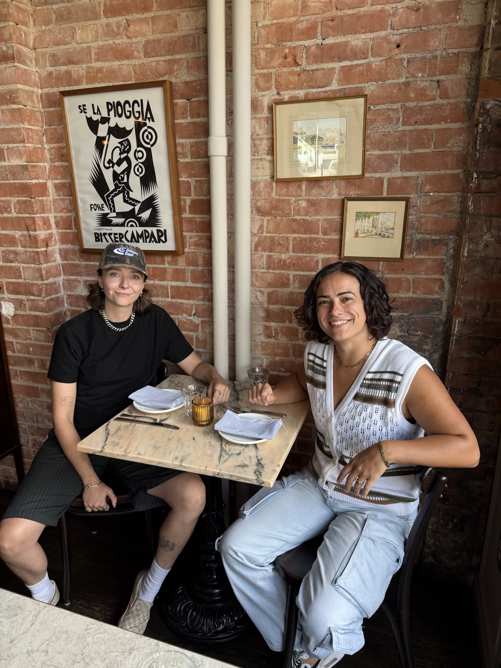 Chef Maddy Goldberg and Sommelier Sarah Mifsud at Contrada